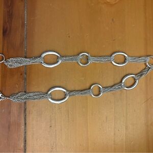 Silver Multi-Chain Link Necklace